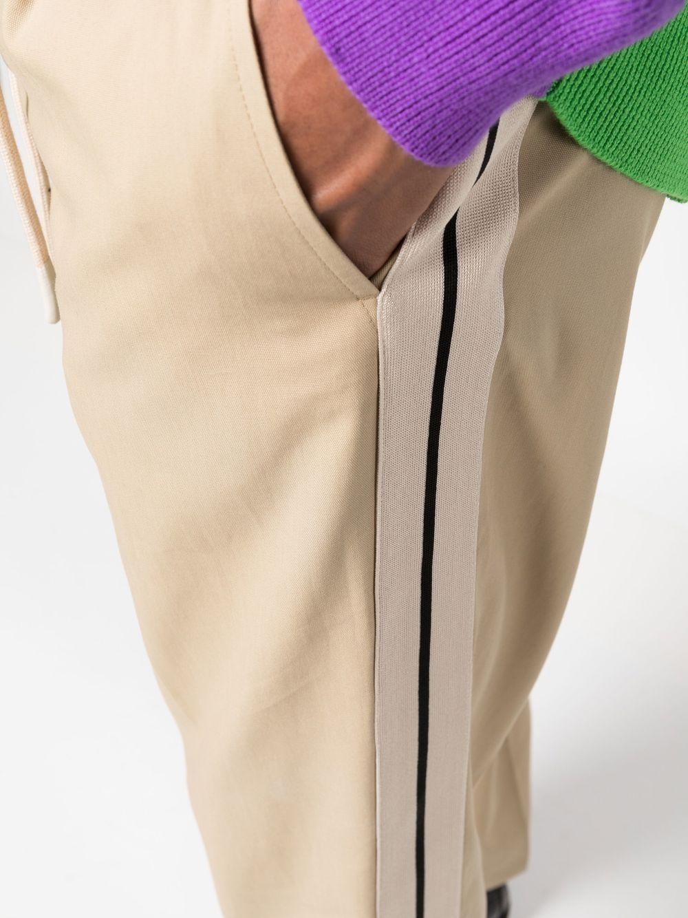 side-stripe trousers - 5
