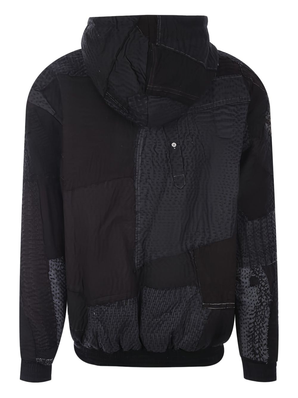 patchwork zip-up hoodie - 2