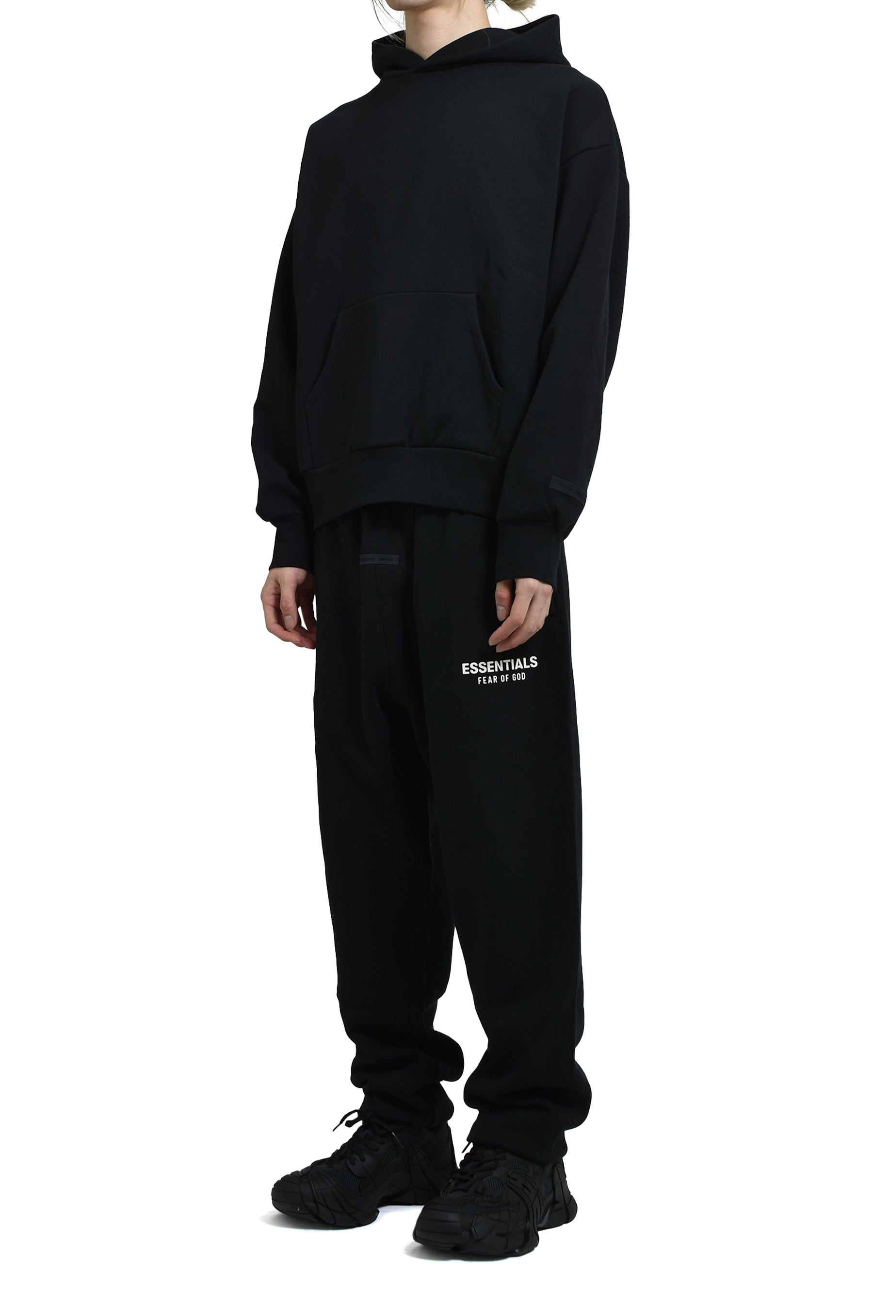 CLASSIC FIT FLEECE HOODIE / JET BLK - 5