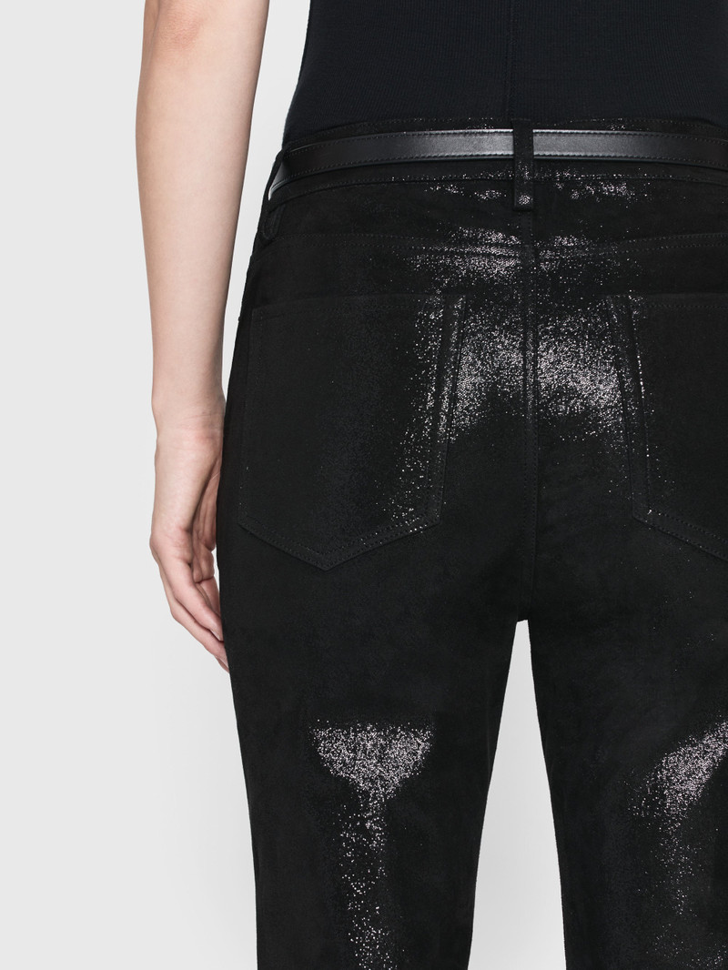 Suede Le Crop Mini Boot in Black Multi 4