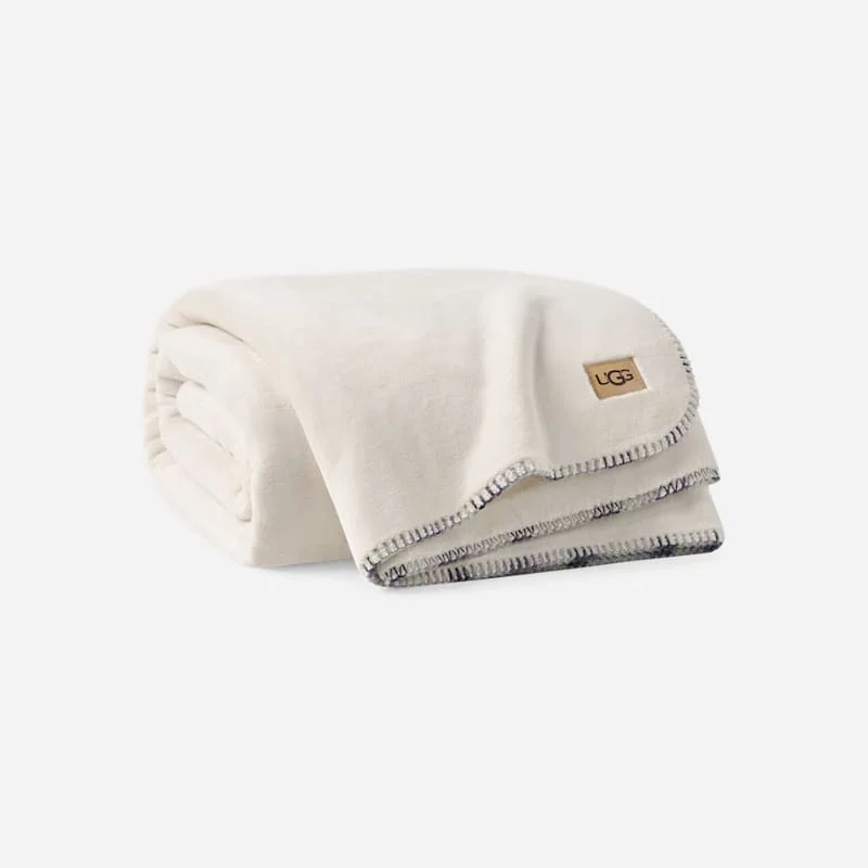 ® Color Stitch Coco Throw50"x70" in Snow - 1