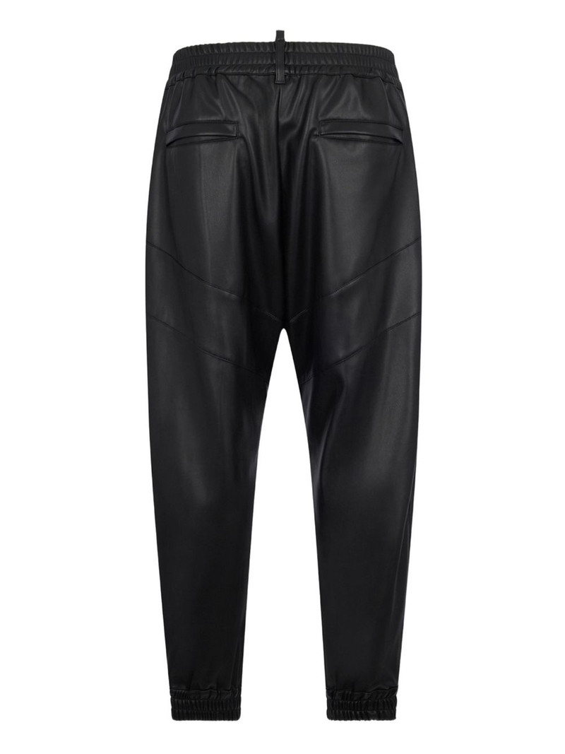 DSQUARED2 faux-leather track pants outlook