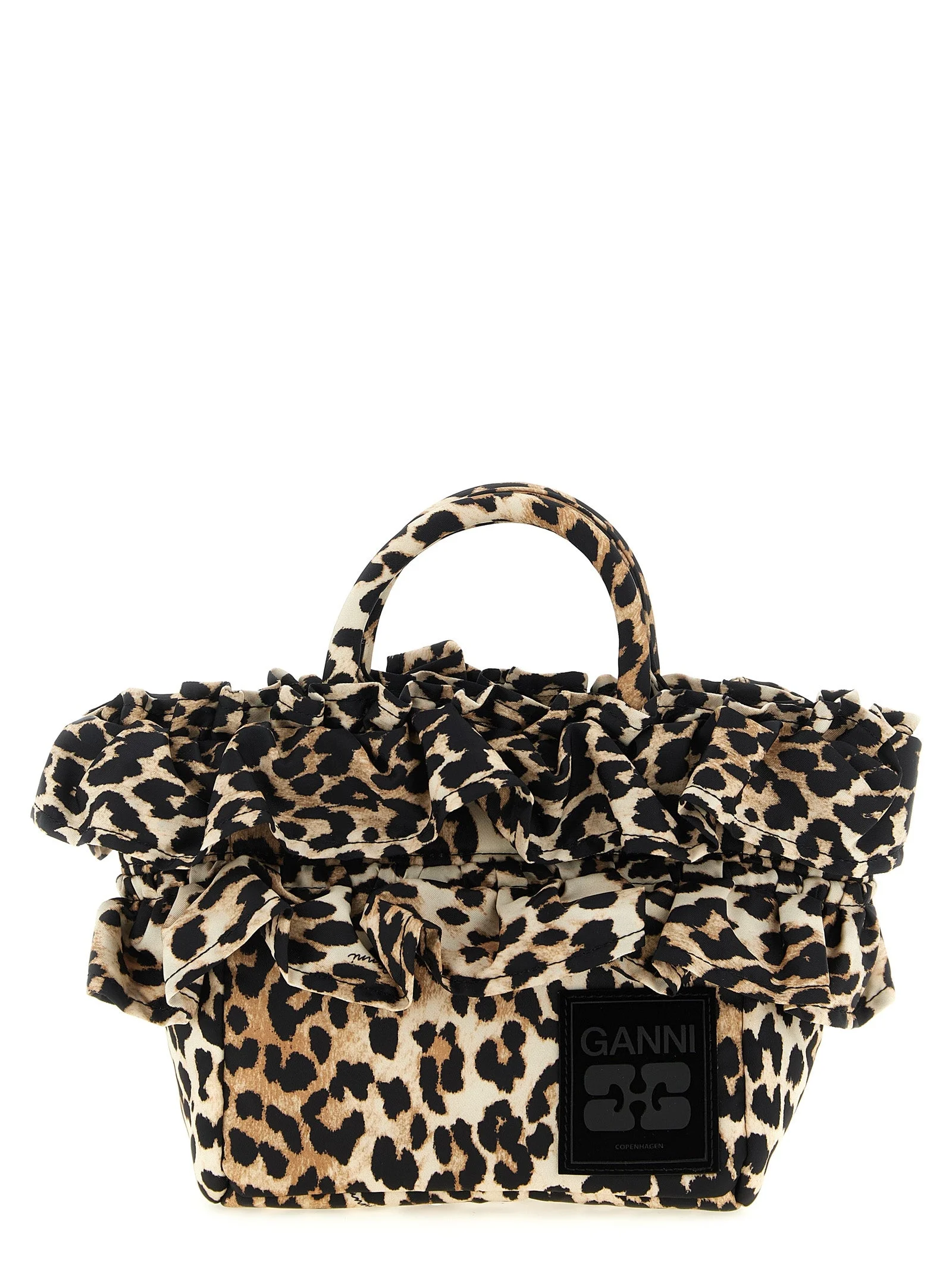 Ganni Women 'Mini Shopper Ruffle Print' Handbag - 1
