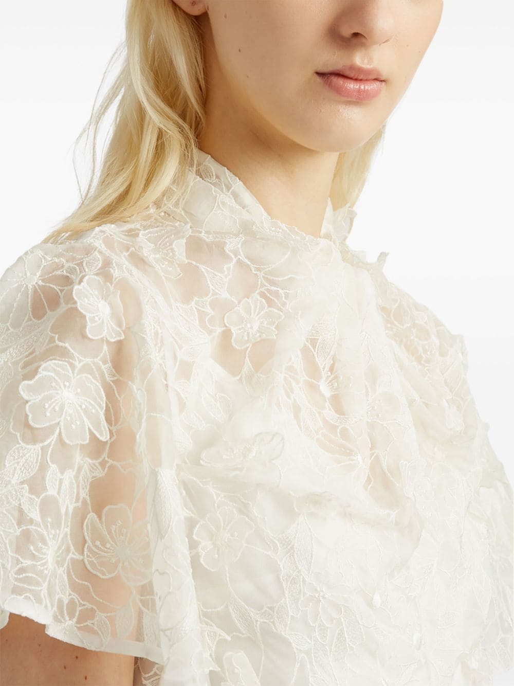 Celestina cutwork-organza dress - 5