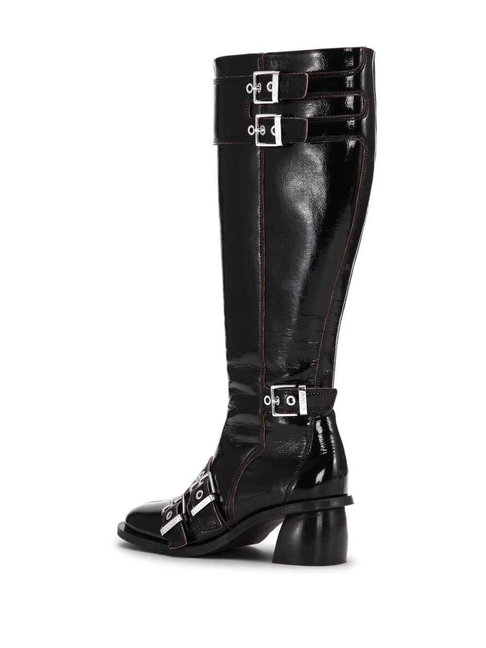 double-buckle knee-high boots - 3