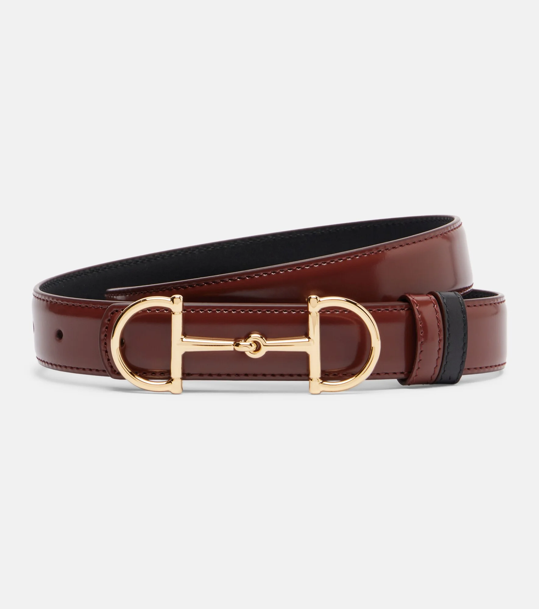 Horsebit reversible leather belt - 1