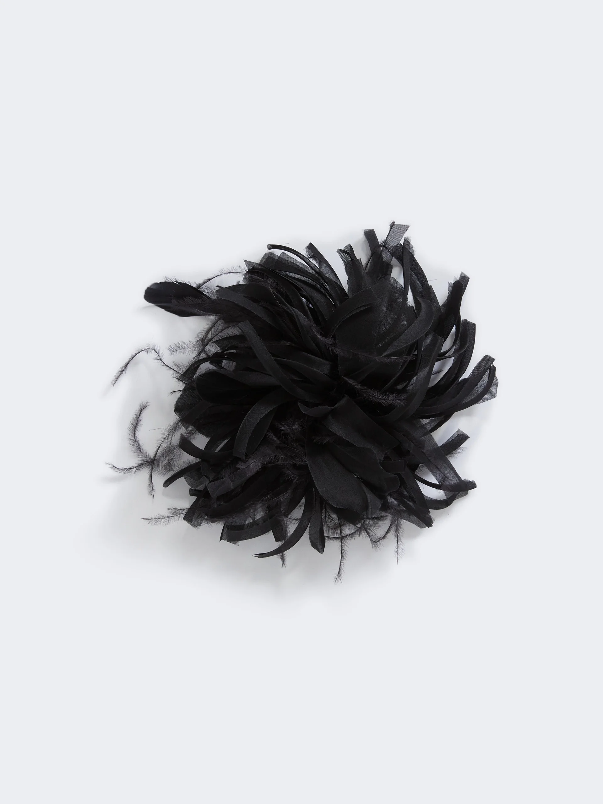 TABACCO Organza flower brooch - BLACK - 1