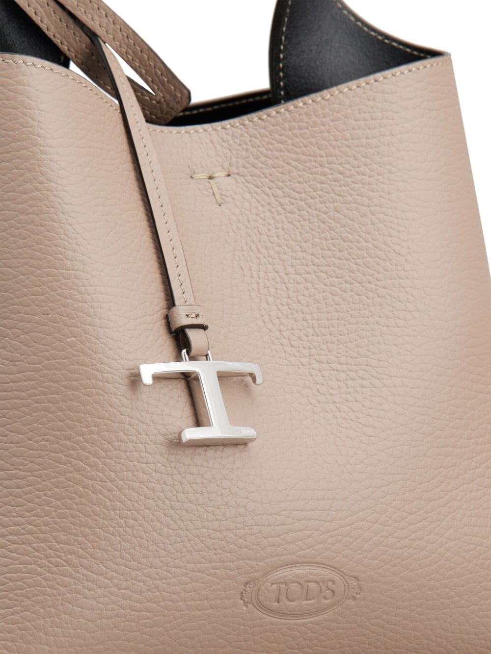 mini leather tote bag - 5