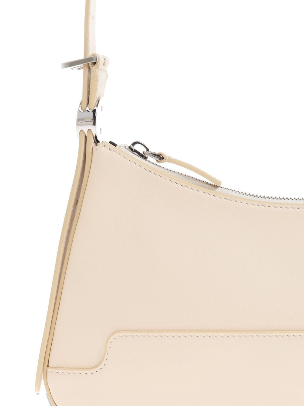 zip-fastening leather shoulder bag - 5