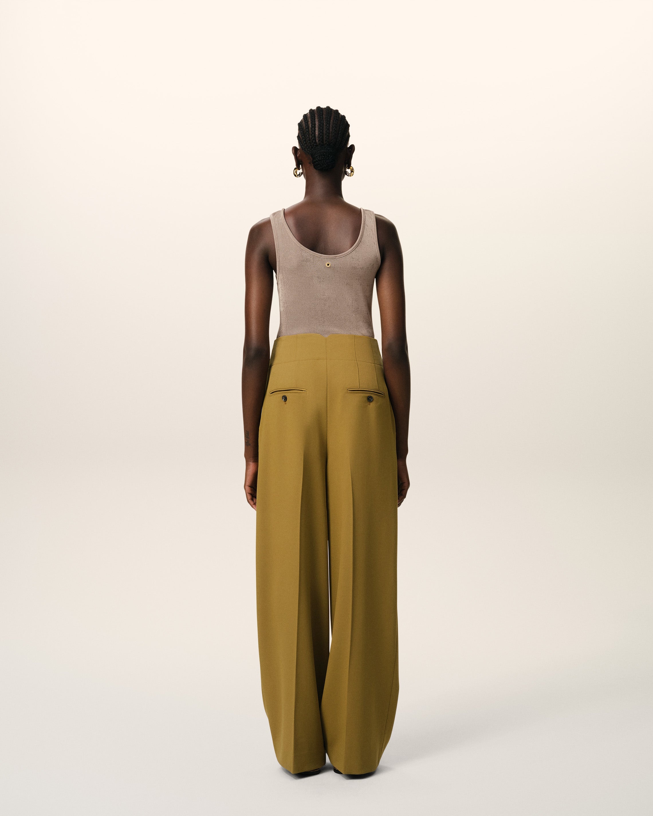 MUSTARD WOOL SAILOR TROUSERS - 4