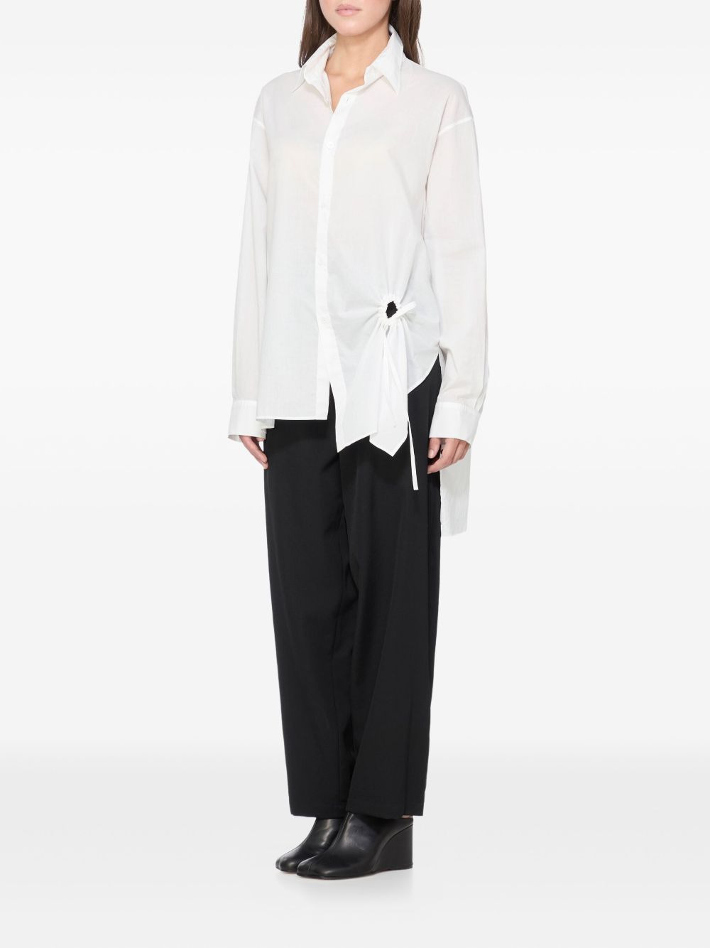 button-fastening slit-pocket trousers - 2