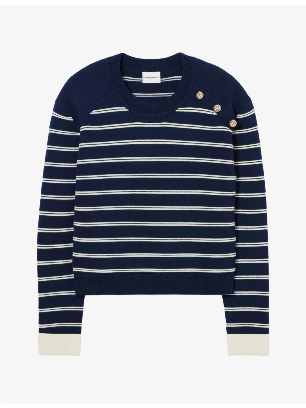 Striped Knitted Wool-Blend Jumper - 1