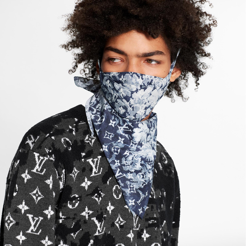 Louis Vuitton Monogram Tapestry Bandana & Mask Cover Set outlook