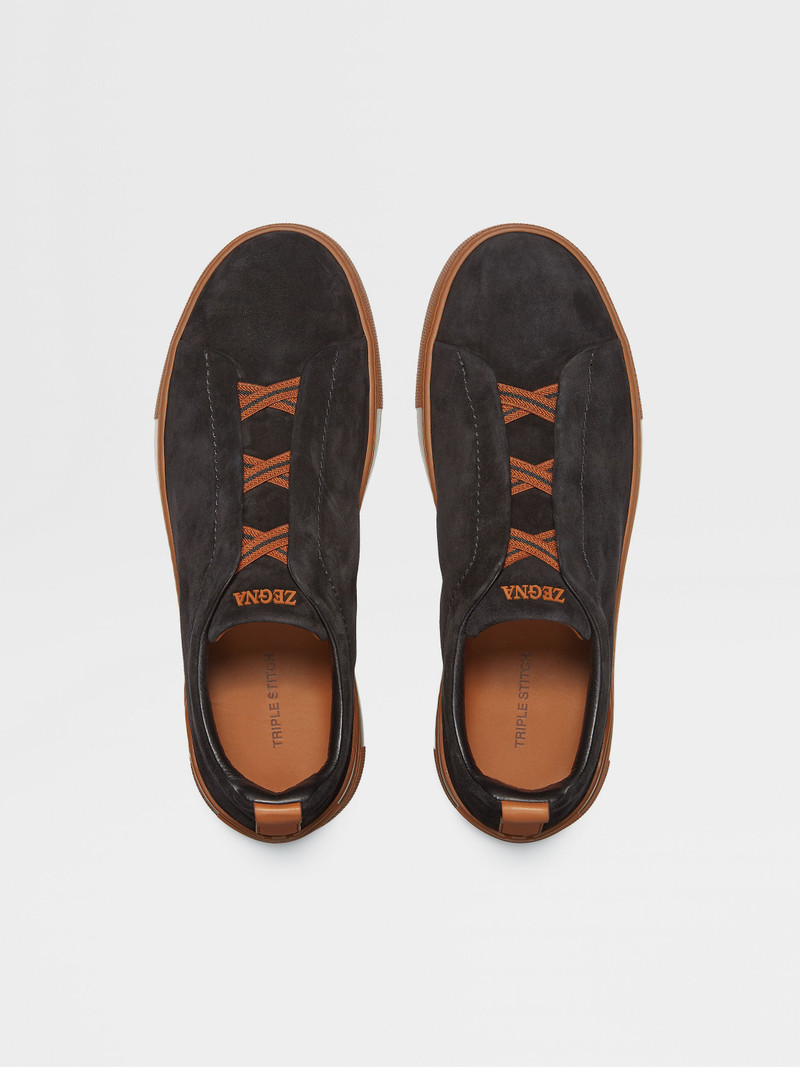 BLACK SUEDE TRIPLE STITCH™ SNEAKERS 3