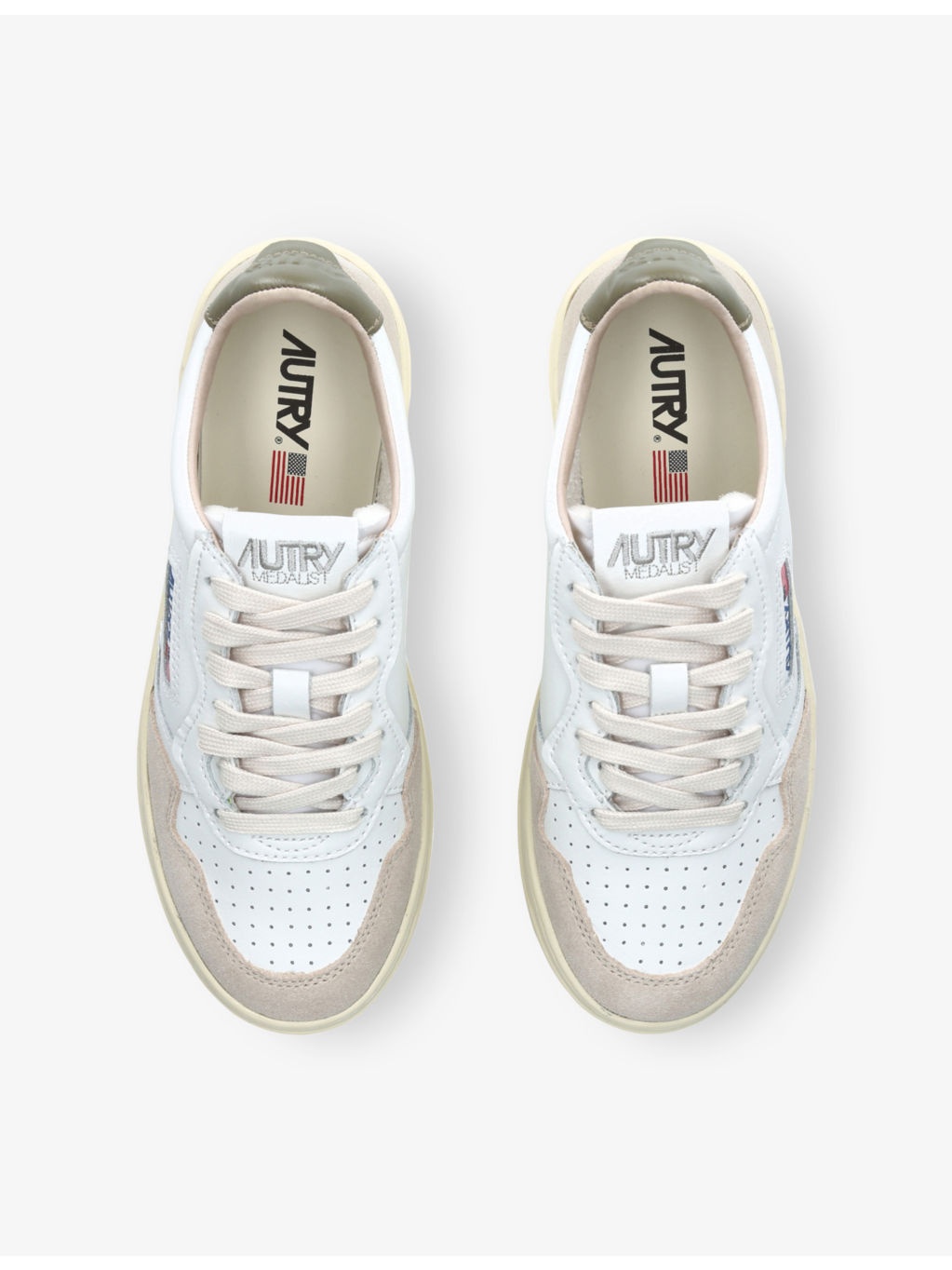 Medalist Bi-Colour Leather Low-Top Trainers - 2