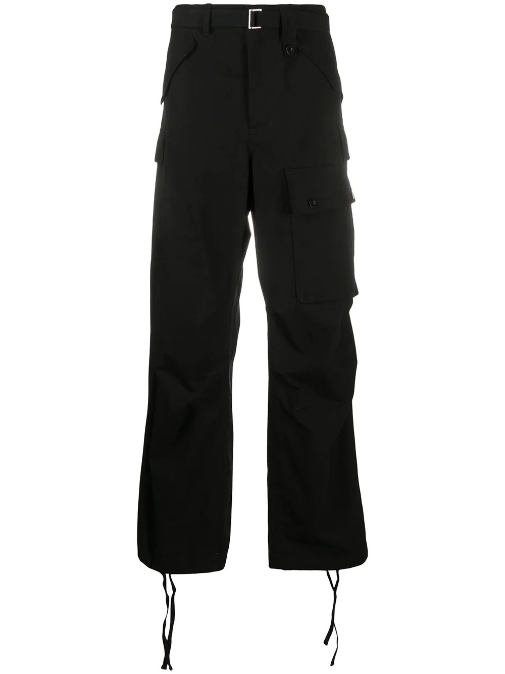 belted cargo trousers - 1