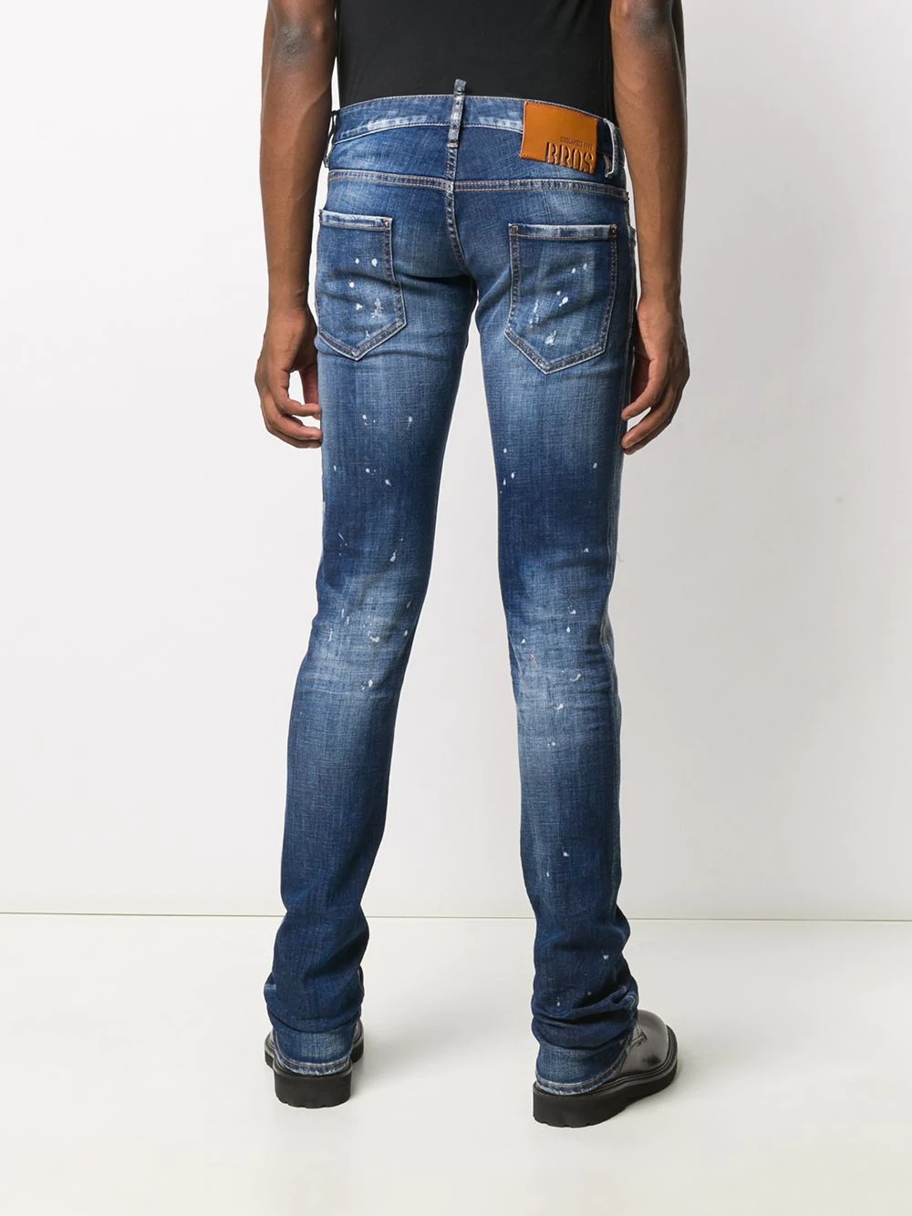 distressed slim-fit jeans - 4