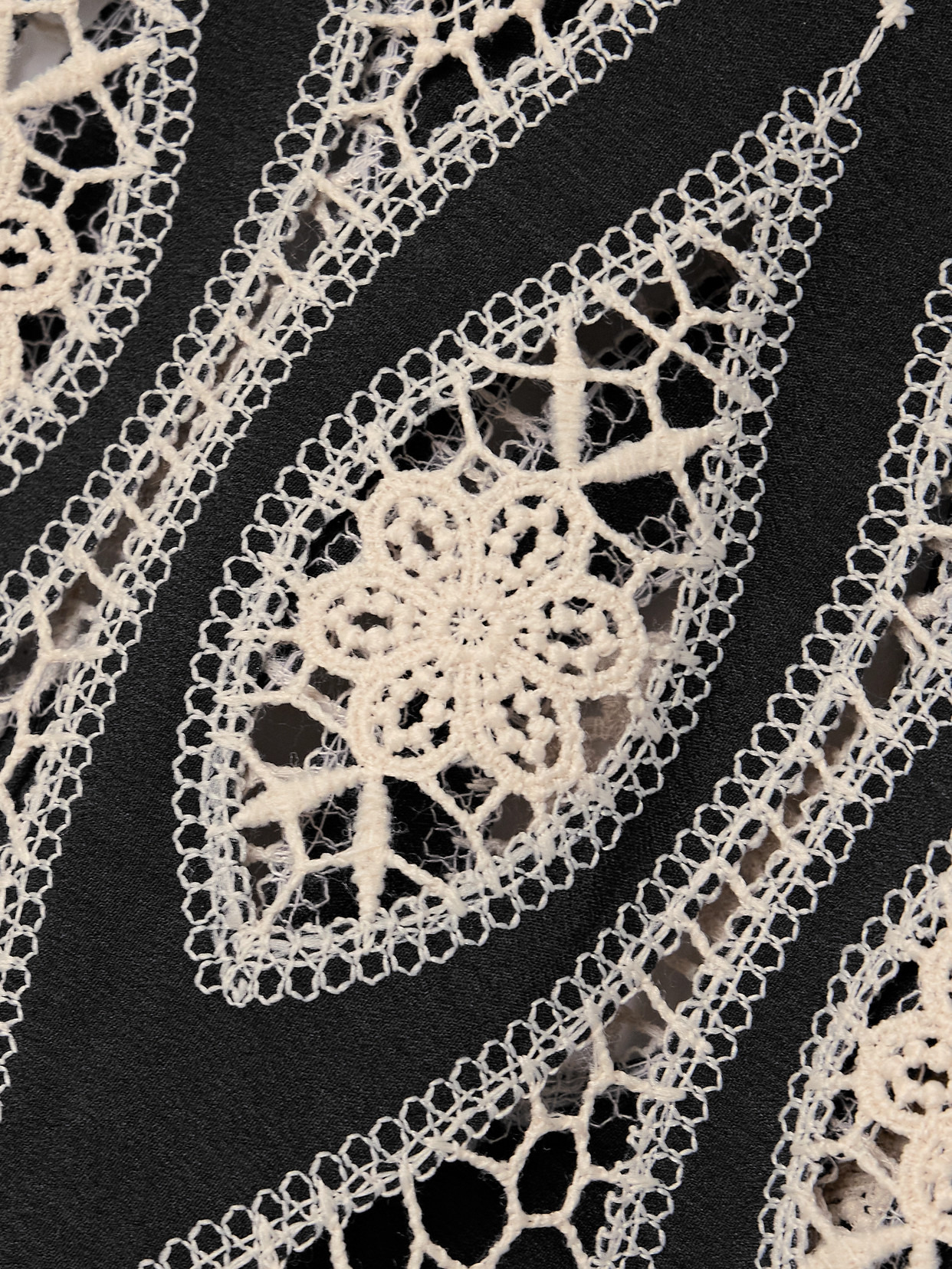 Vision Seeking Crochet-trimmed Crepe Mini Dress - 4