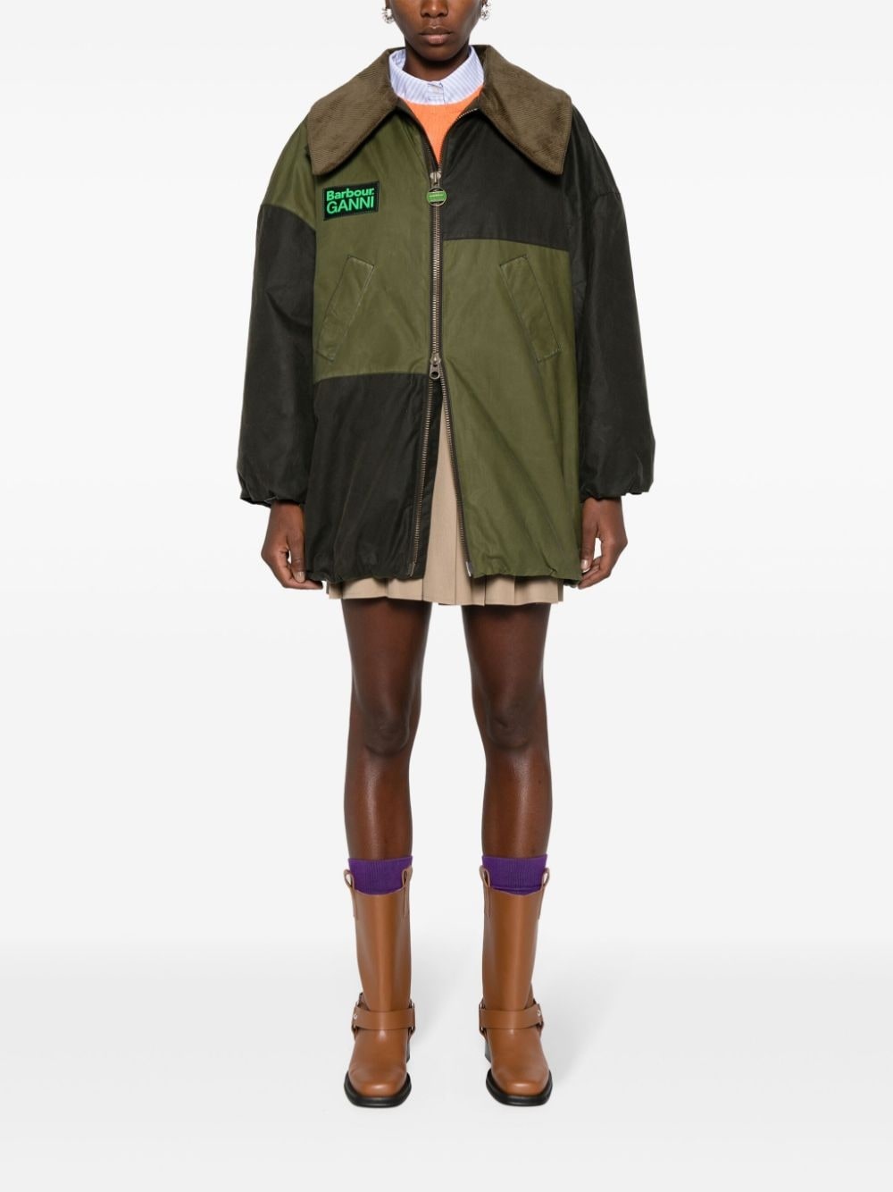 x Ganni waxed bomber jacket - 2