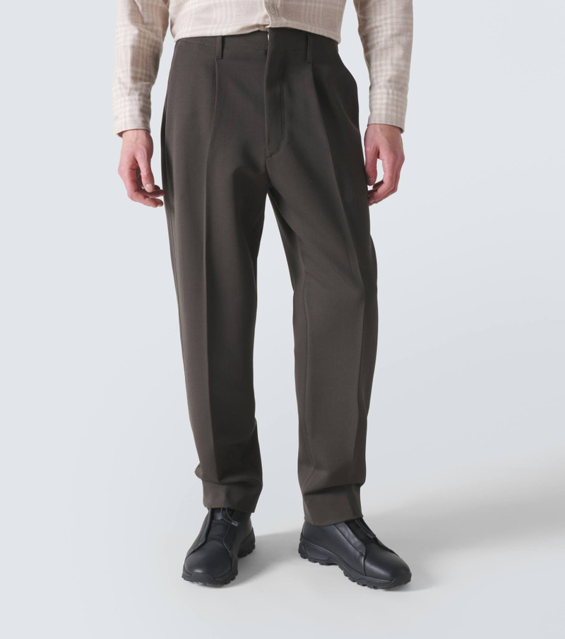 Wool straight pants 3