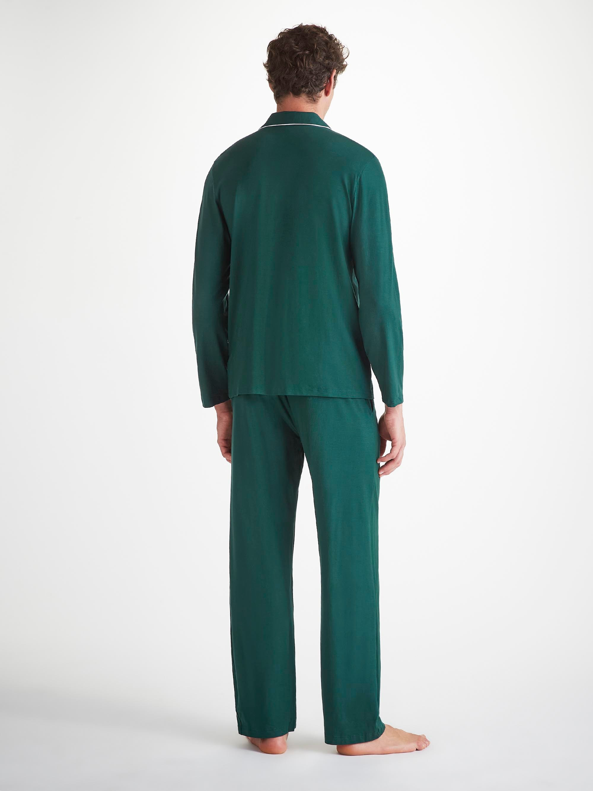 Men's Pajamas Basel Micro Modal Stretch Pine Green - 4