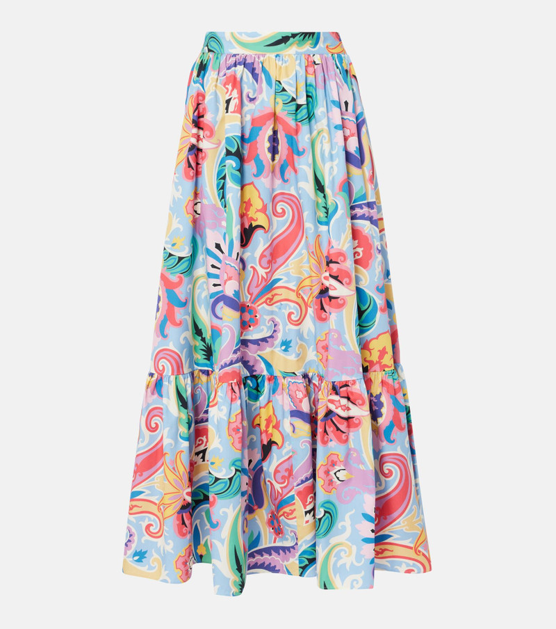 Printed cotton maxi skirt - 1