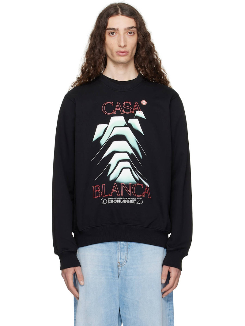 Black Frosty Mountain Printed Sweatshirt 1