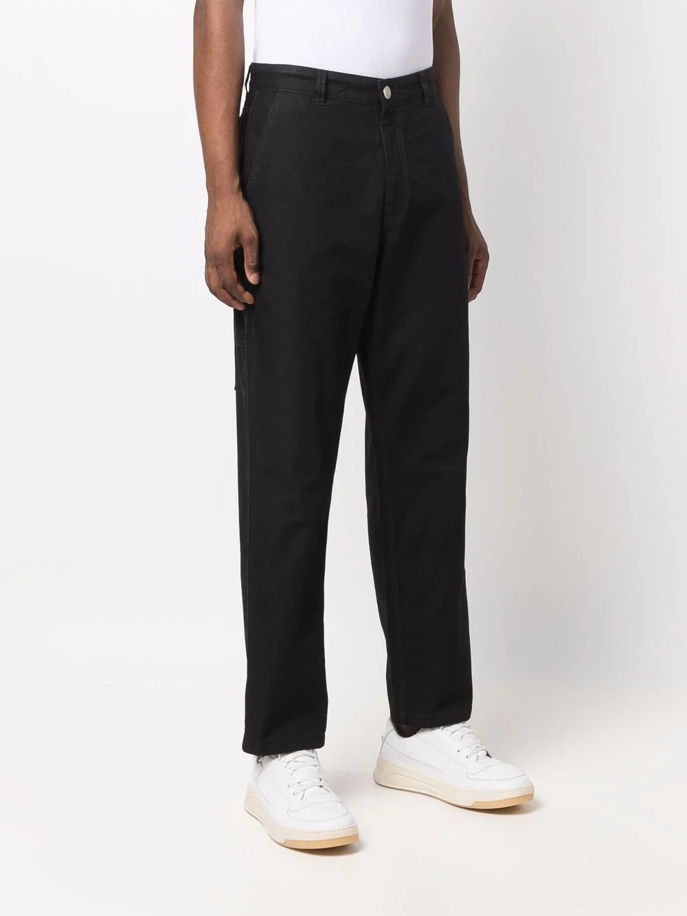 tonal-stitch worker-fit trousers - 3