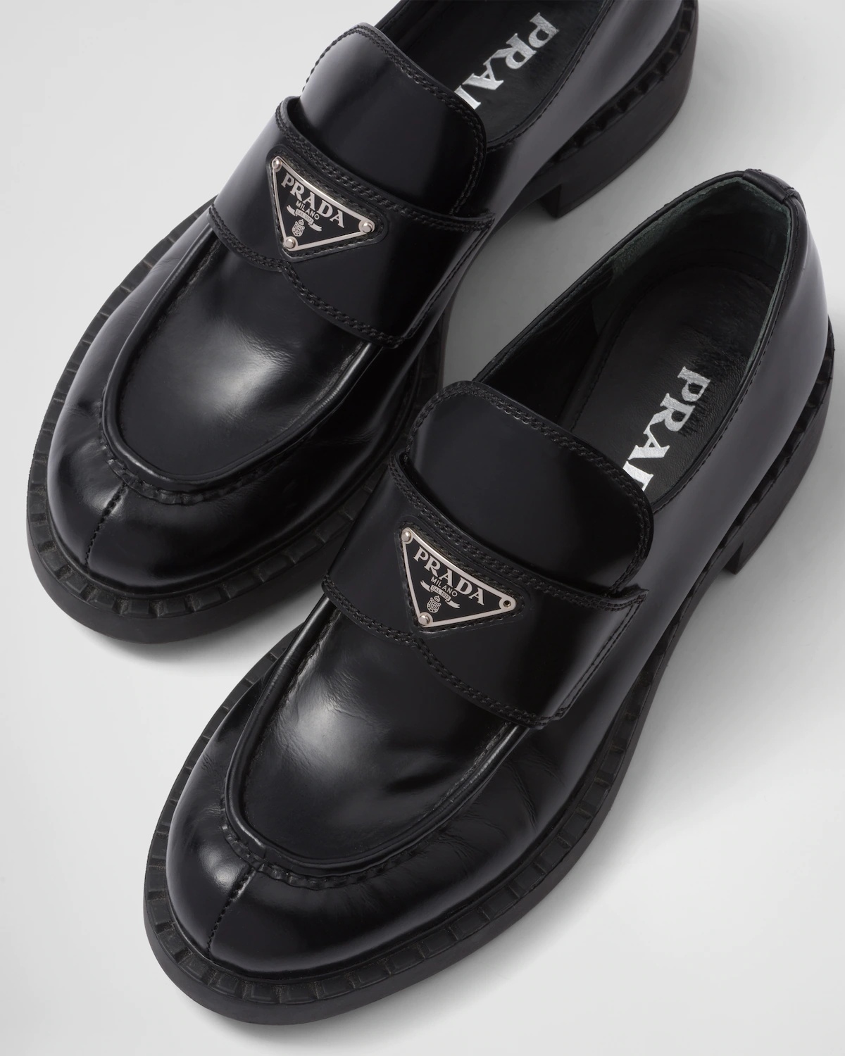 Chocolate brushed leather loafers - 5