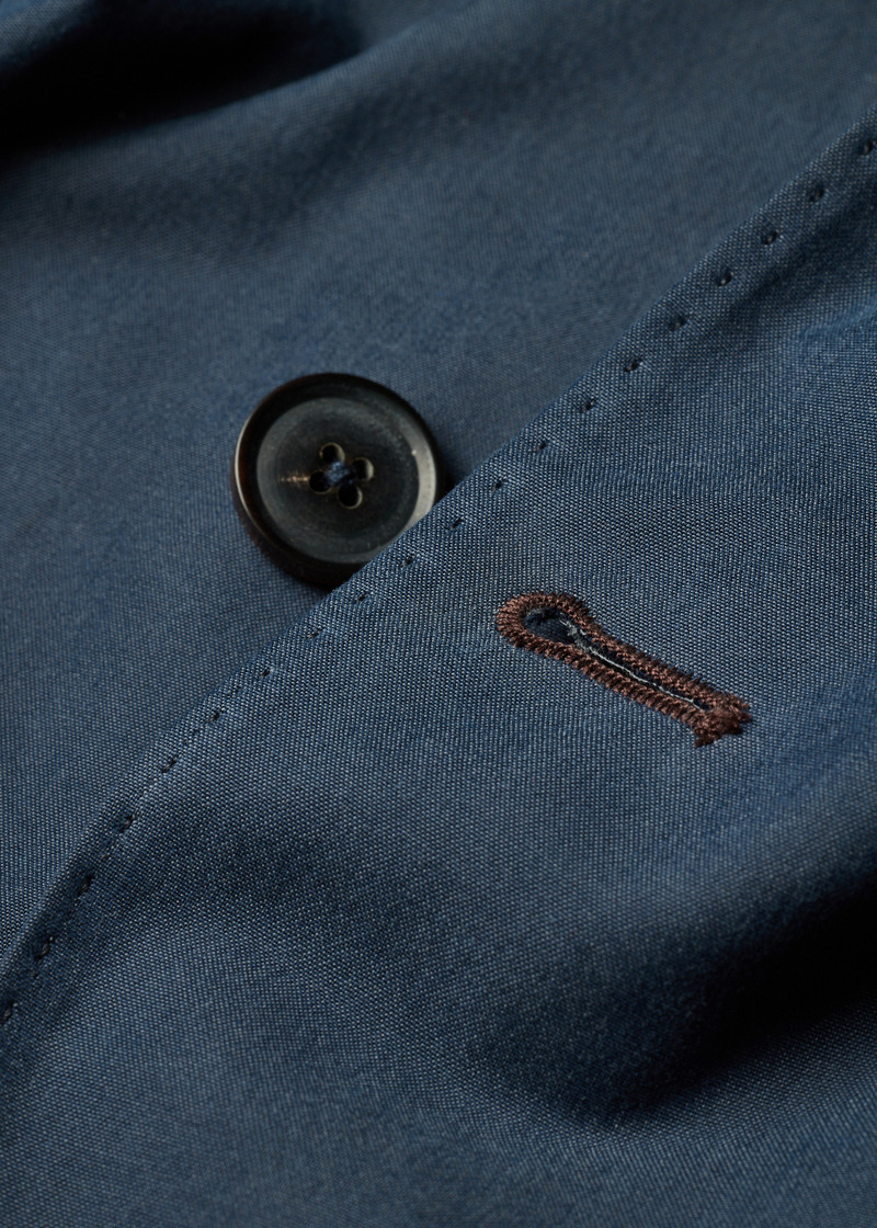 Washed Navy Cotton-Lyocell Work Jacket 9