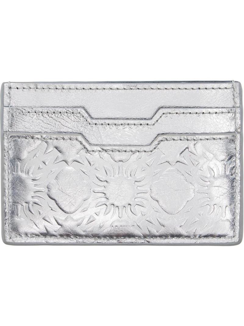 AMIRI Silver MA Quad Foil Card Holder outlook