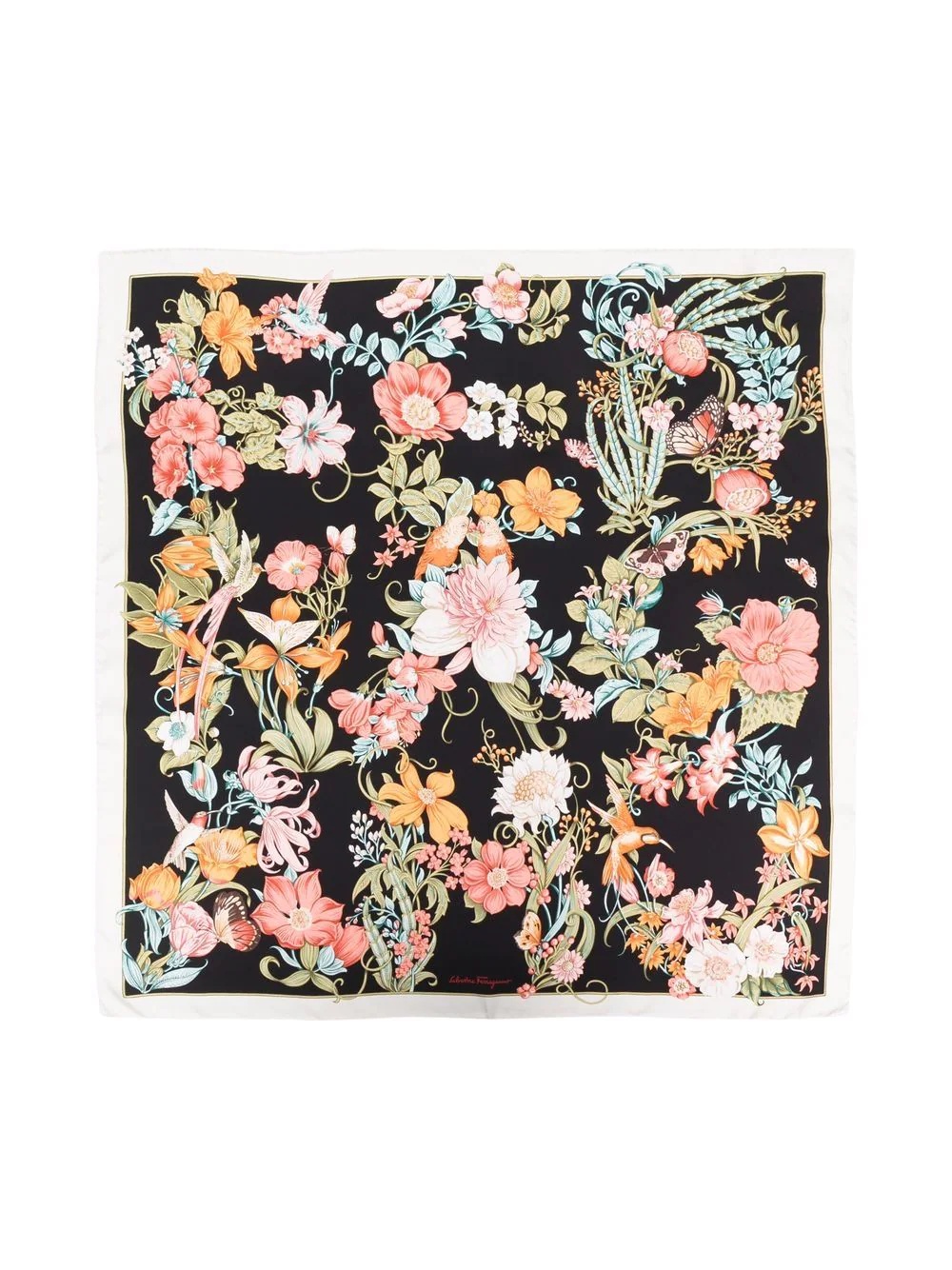 floral-print 90cm scarf - 3