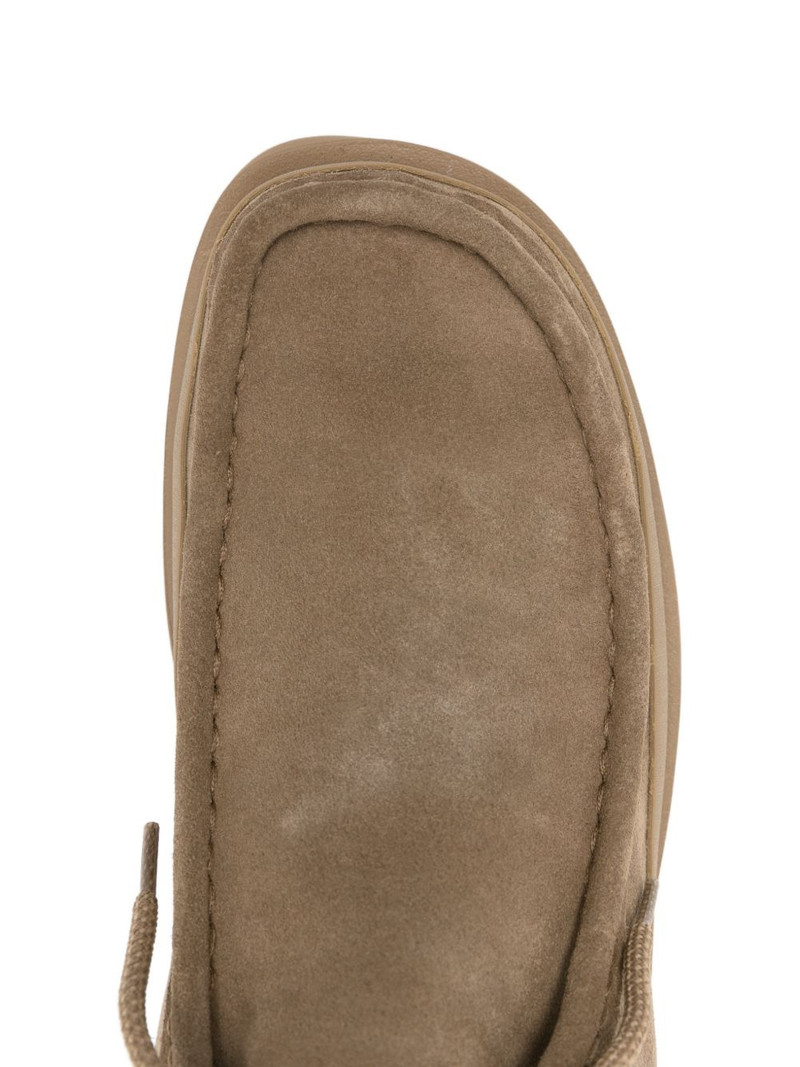 Wallabee lace-up leather boots 4