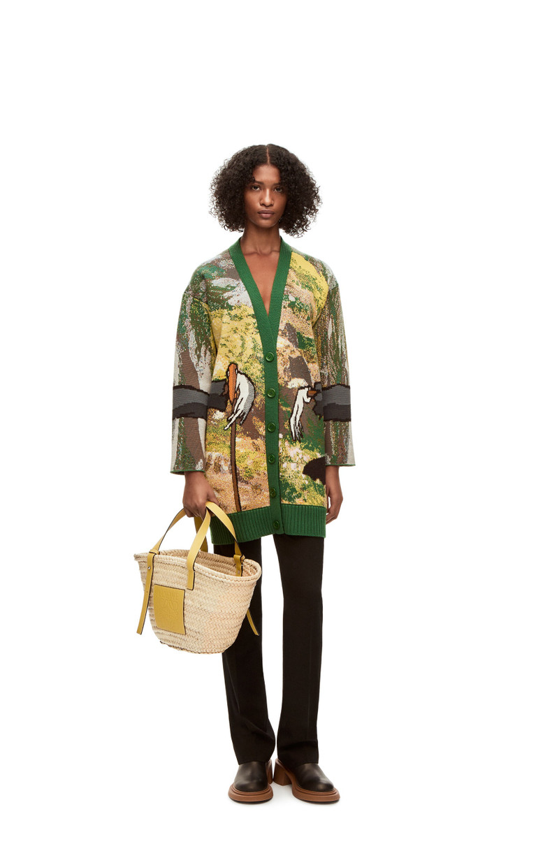 Basket bag in palm leaf and calfskin 7