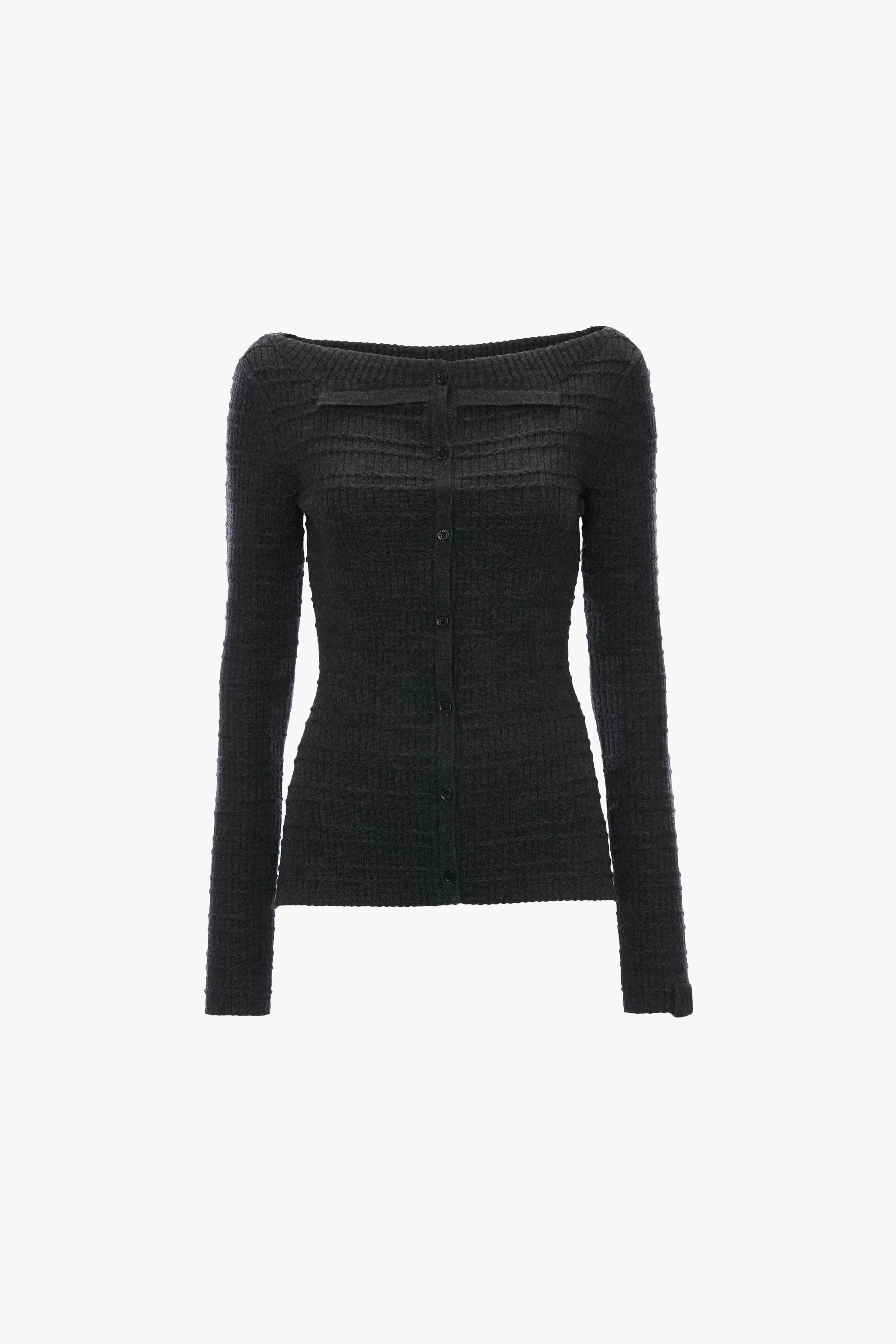 Folded Cardigan In Ore Melange - 1