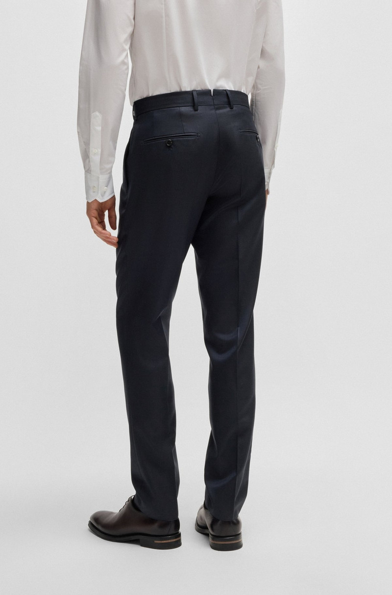 REGULAR-FIT SUIT IN PATTERNED WOOL AND SILK 7