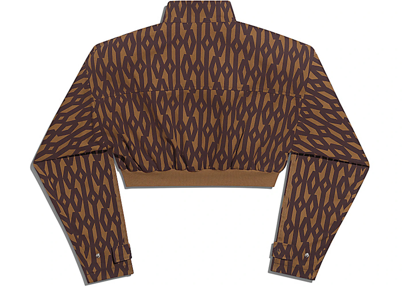 adidas Ivy Park Crop Monogram Track Jacket Wild Brown/Night Red - 2