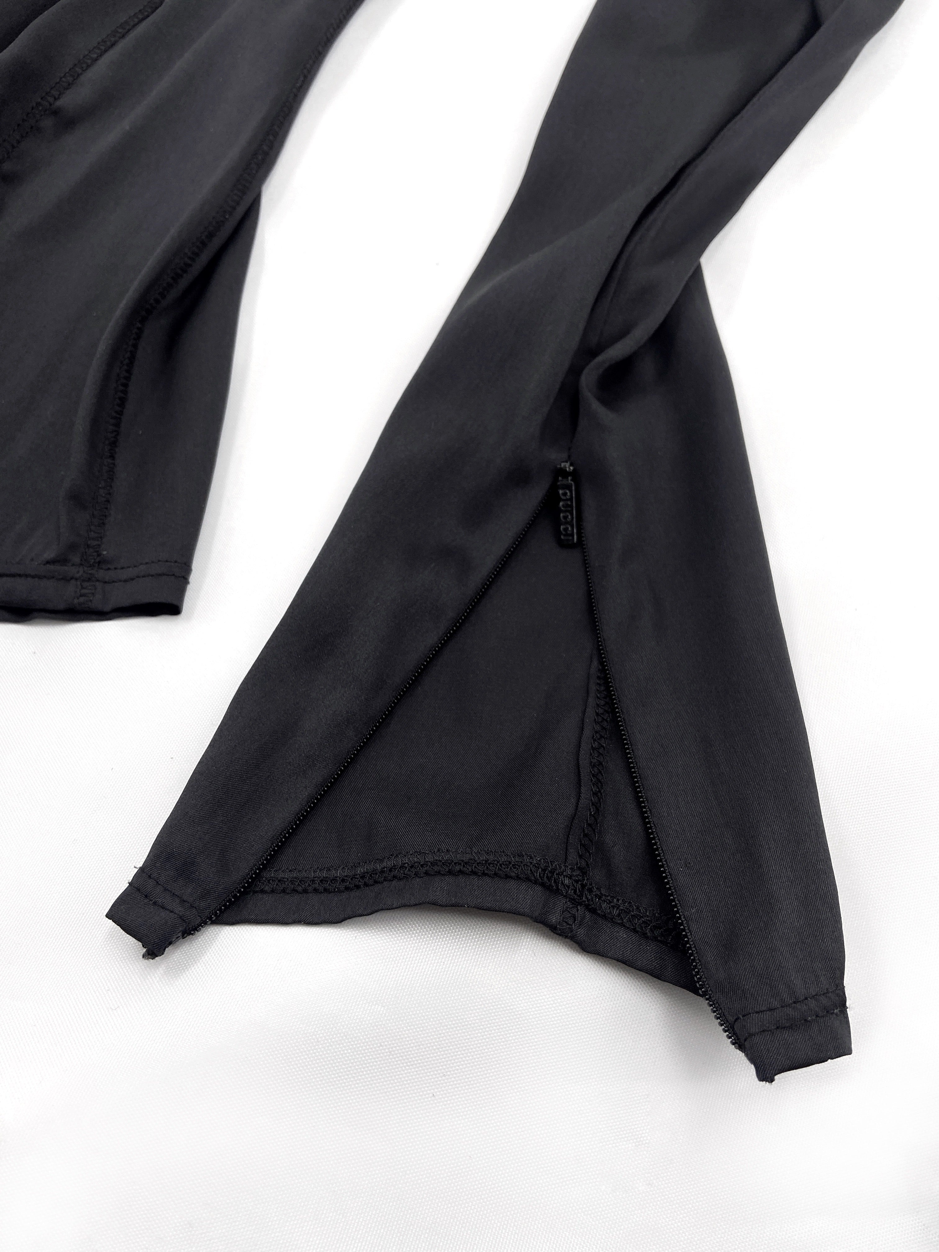 Gucci Fall 2004 Tom Ford Minimal Black Pleated Collar Silk Top Jacket 42 - 5