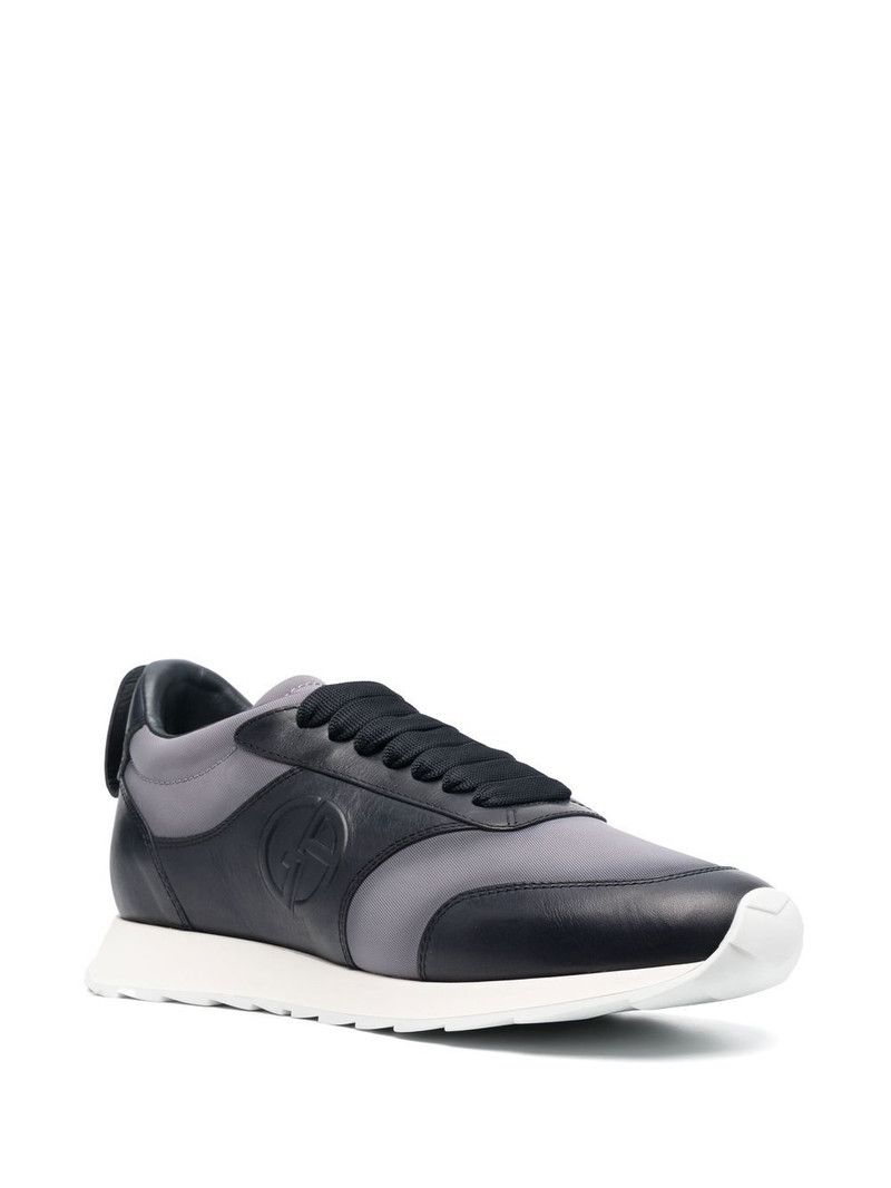 GIORGIO ARMANI panelled low-top sneakers outlook