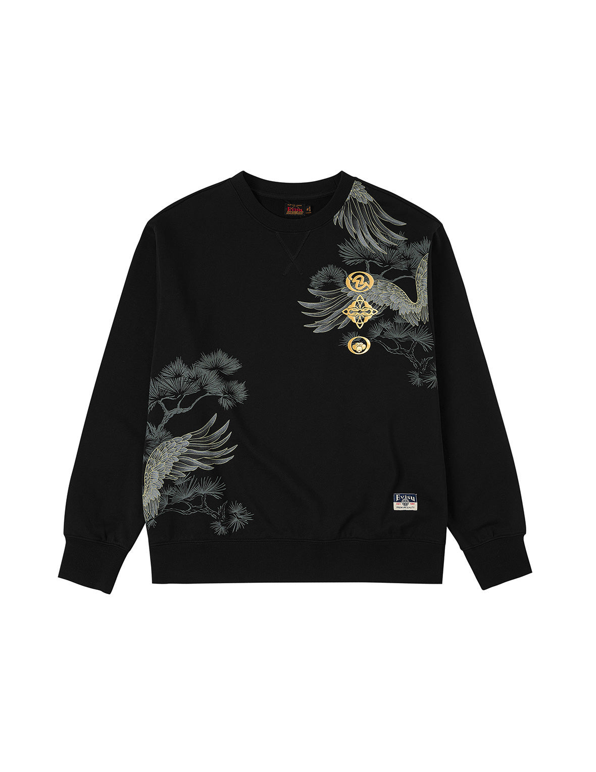 Grateful Crane Foil Print Relax Fit Sweatshirt - 10