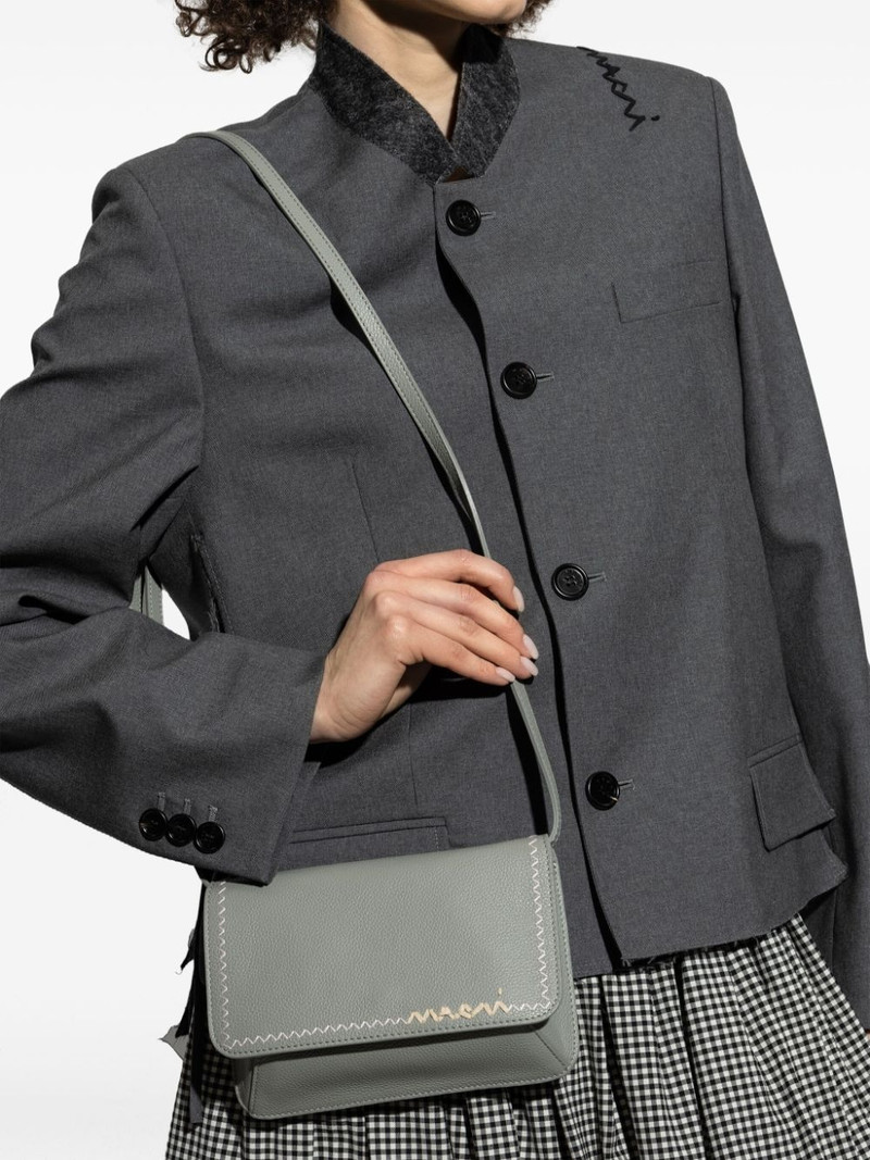 Marni logo-embroidered shoulder bag outlook