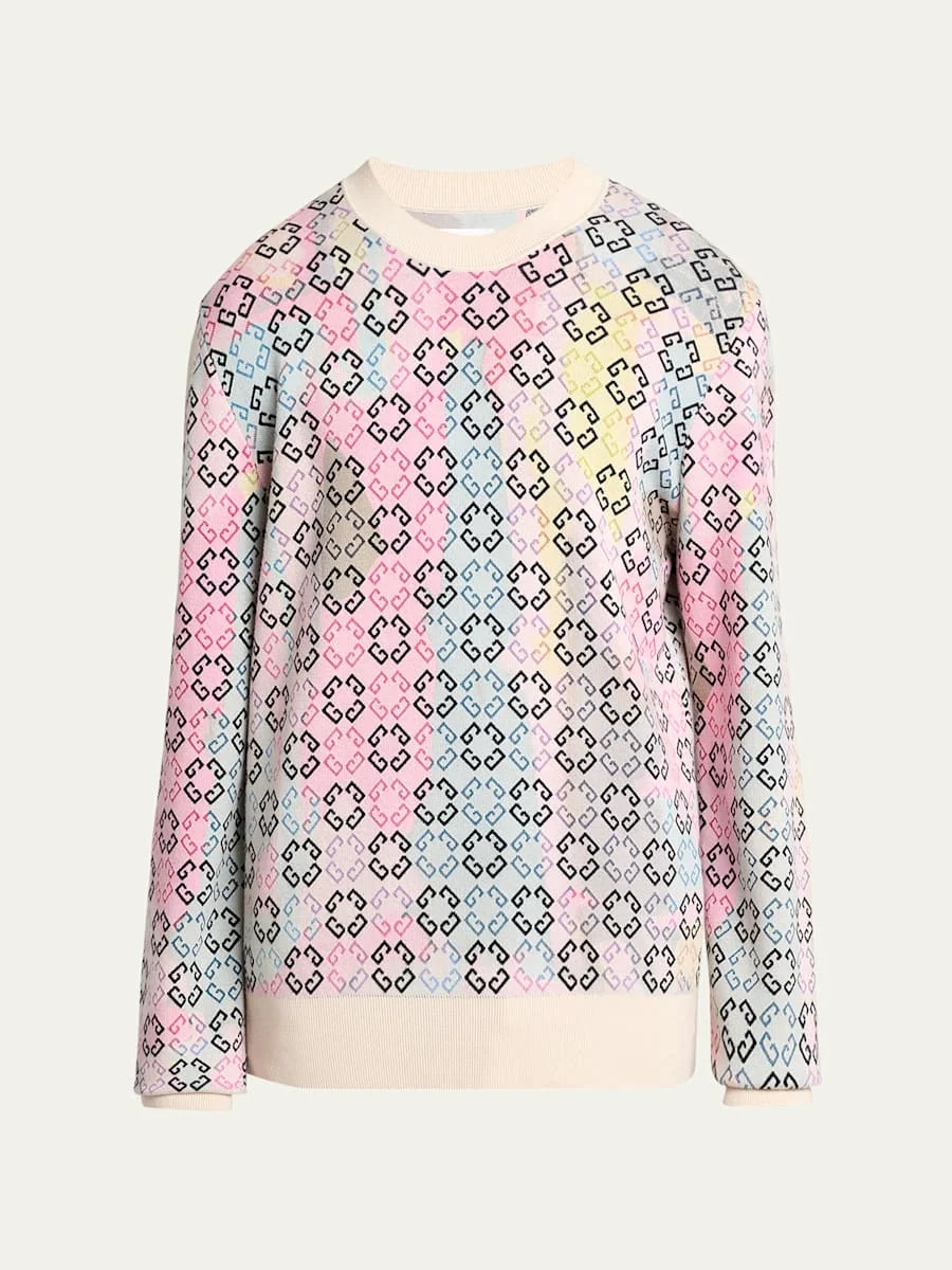 Men's Multicolor Monogram Sweater - 1