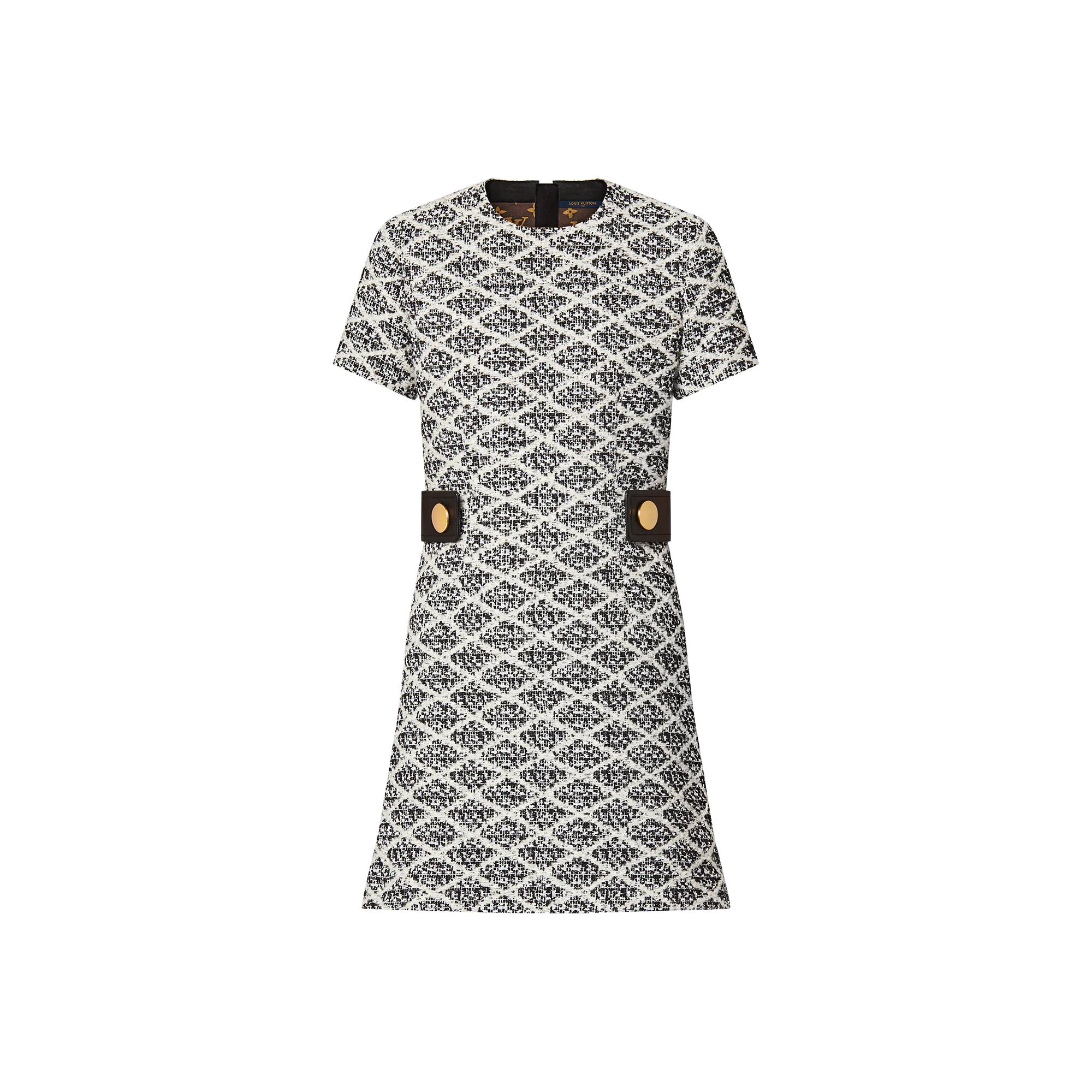 Malletage Tweed Martingale Dress - 1