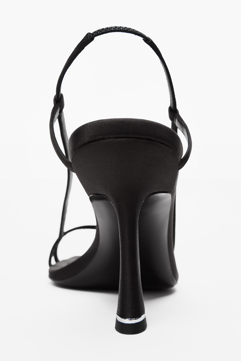 IVY 85 DIAMANTE LOGO STRAP SANDAL SATIN 5