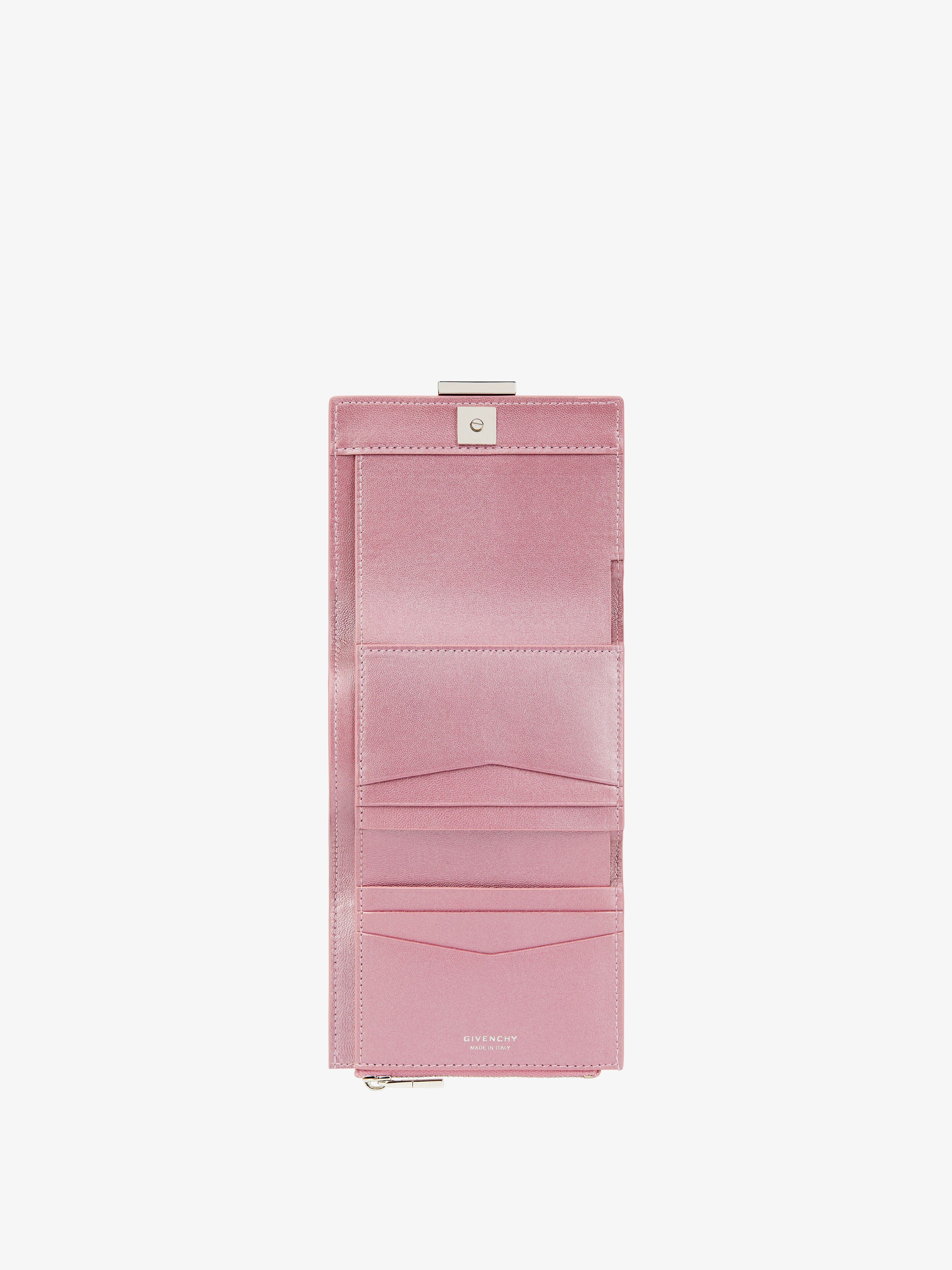 4G TRIFOLD WALLET IN LAMINATED LEATHER - 4