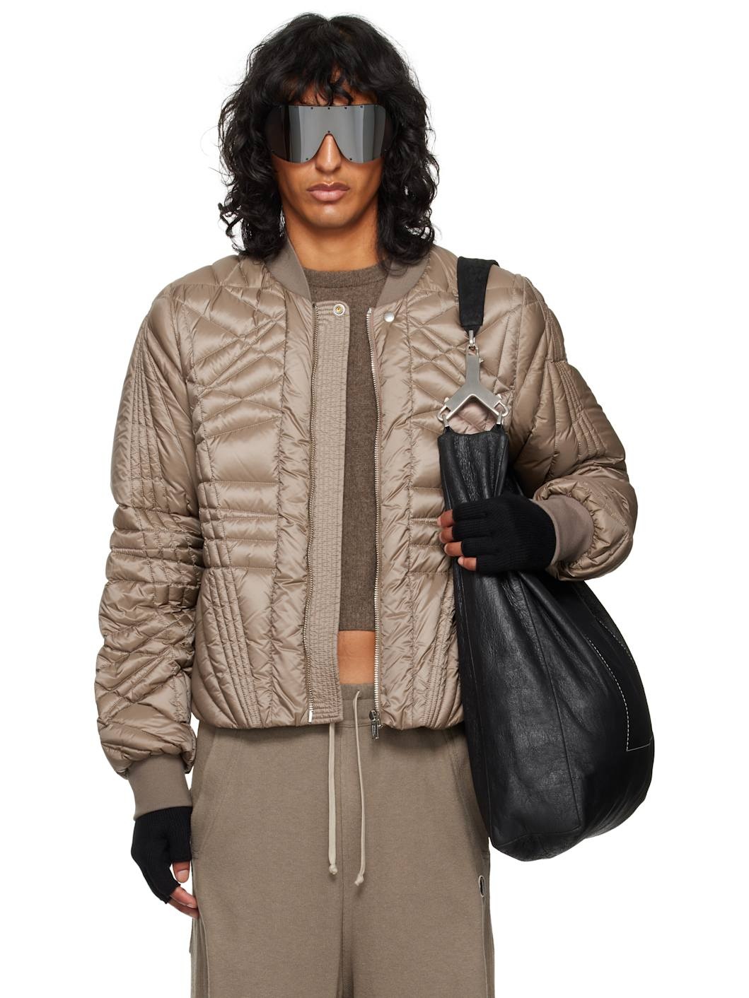 Moncler + Rick Owens Gray Megapenta Flight Bomber Jacket - 1