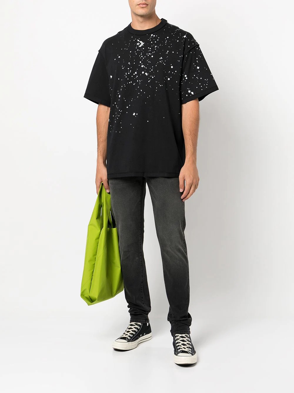 paint-splatter detail T-shirt - 2