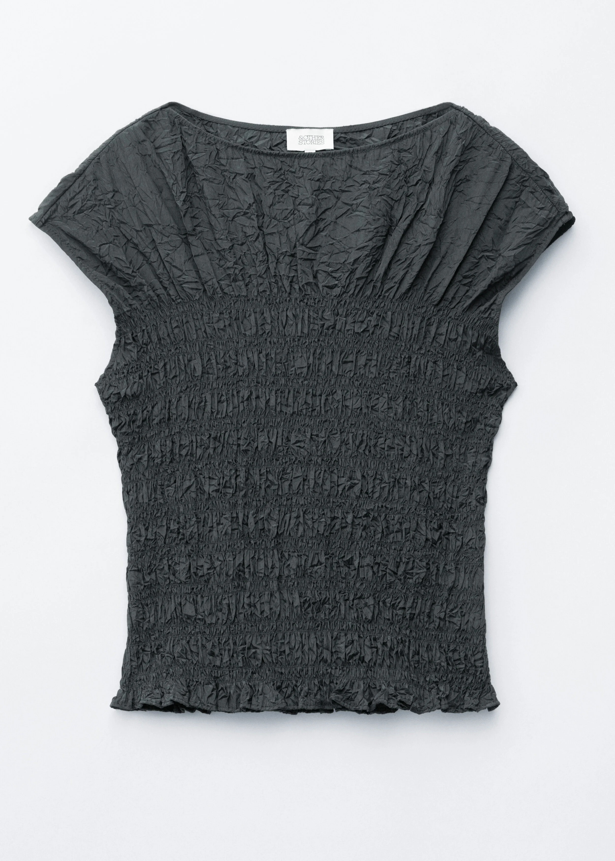 Smocked Boatneck Top - 1