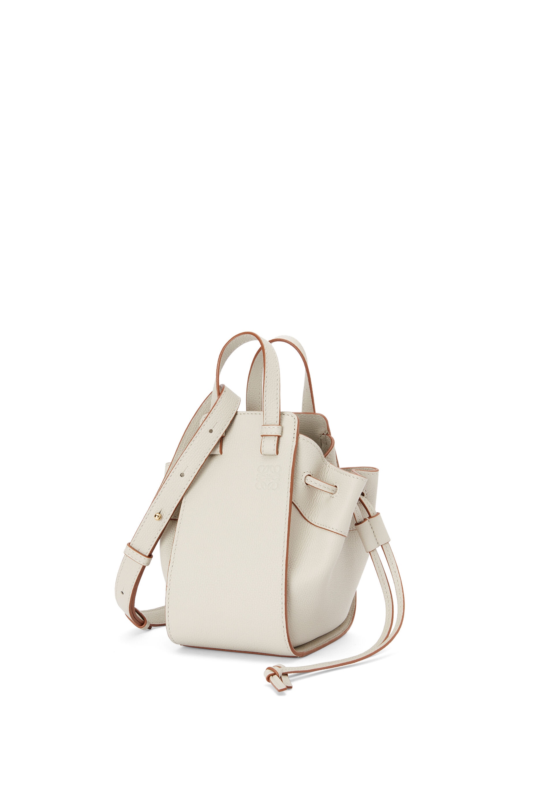 Mini Hammock Drawstring in pebble grain calfskin - 1