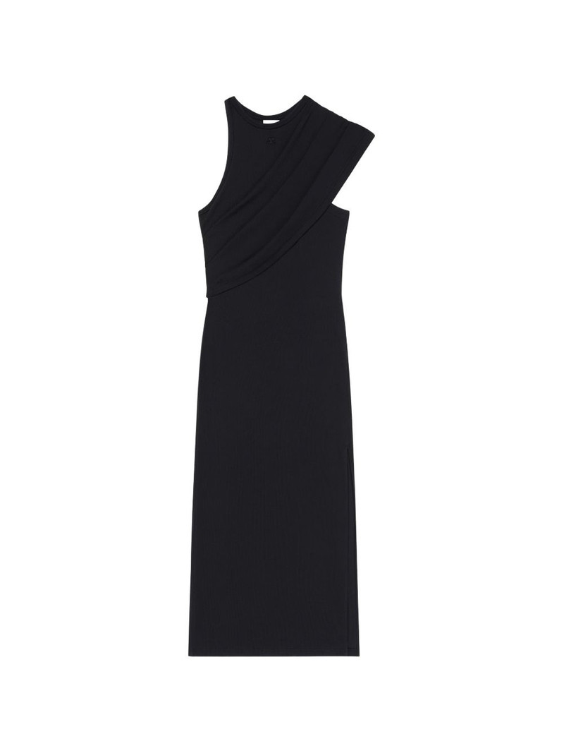 asymmetric draped dress 1